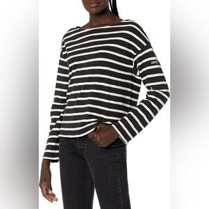 New Levi's Cora Sailor Long Sleeve Striped Tee